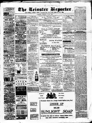 cover page of Leinster Reporter published on July 6, 1893