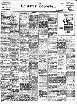 cover page of Leinster Reporter published on November 30, 1918