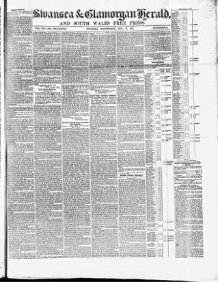 cover page of Swansea and Glamorgan Herald published on November 30, 1853