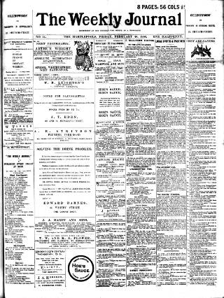 cover page of Weekly Journal (Hartlepool) published on February 28, 1902