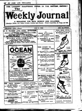 cover page of Weekly Journal (Hartlepool) published on July 6, 1906