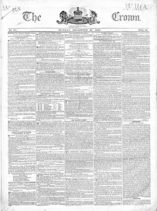 cover page of Crown published on December 30, 1838