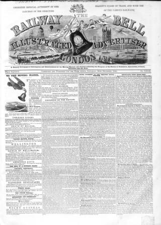 cover page of Railway Bell and London Advertiser published on December 28, 1844