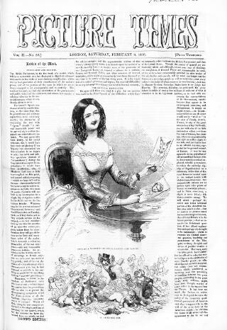 cover page of Picture Times published on February 9, 1856