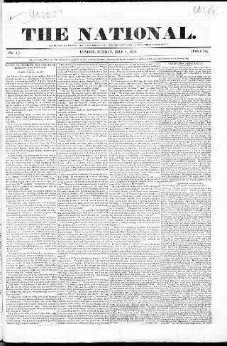 cover page of National published on May 3, 1835