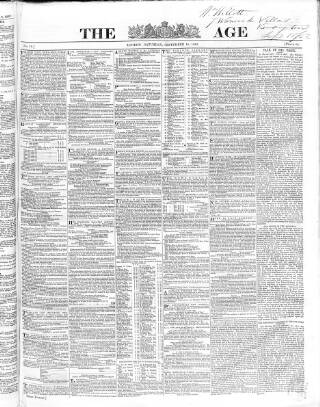 cover page of Age 1852 published on September 18, 1852