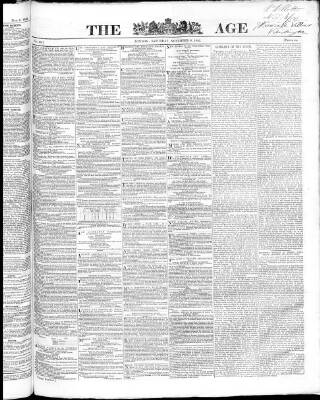 cover page of Age 1852 published on November 6, 1852