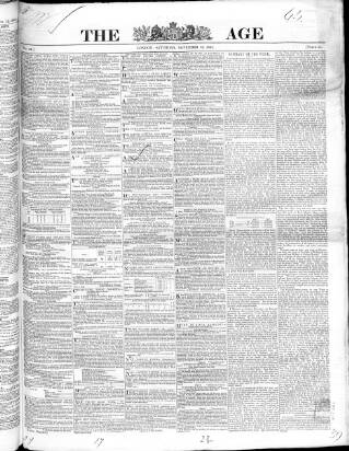 cover page of Age 1852 published on November 13, 1852