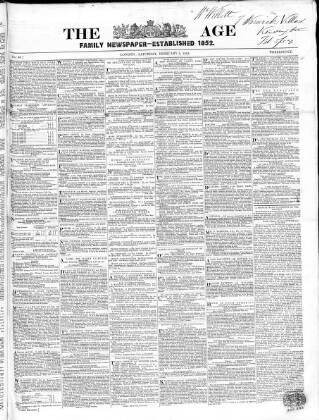 cover page of Age 1852 published on February 5, 1853