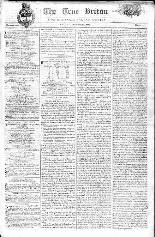 cover page of True Briton published on December 30, 1803