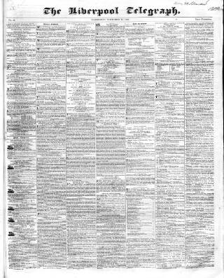 cover page of Liverpool Telegraph published on November 15, 1837