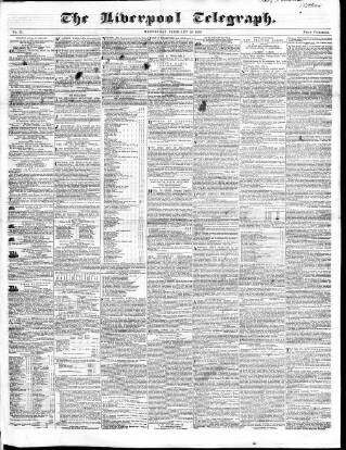 cover page of Liverpool Telegraph published on February 28, 1838