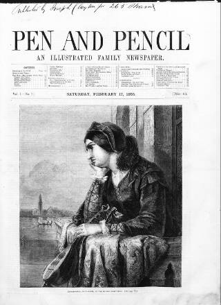 cover page of Pen and Pencil published on February 17, 1855