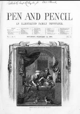 cover page of Pen and Pencil published on February 24, 1855