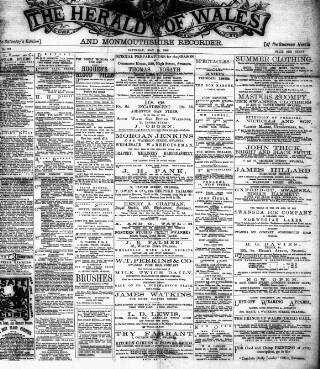 cover page of Herald of Wales published on May 29, 1886