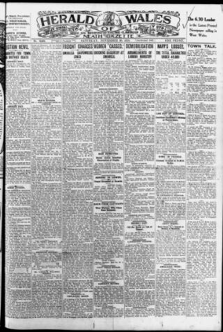 cover page of Herald of Wales published on November 30, 1918