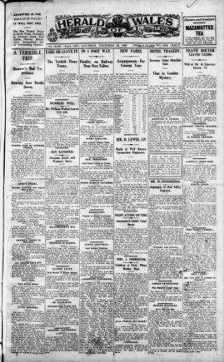 cover page of Herald of Wales published on December 30, 1922