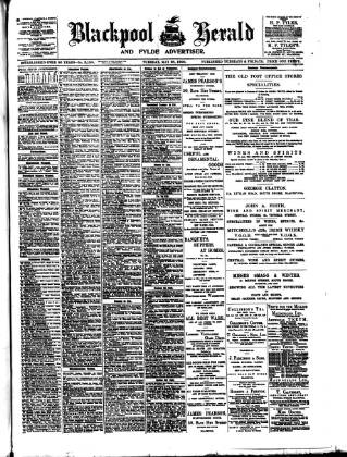cover page of Blackpool Gazette & Herald published on May 29, 1900