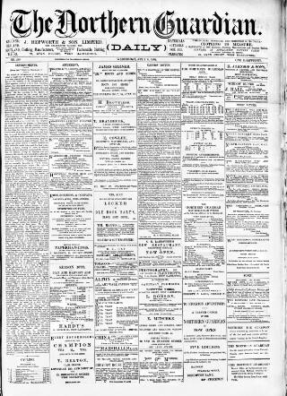 cover page of Northern Guardian (Hartlepool) published on July 6, 1892