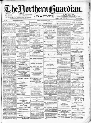 cover page of Northern Guardian (Hartlepool) published on December 30, 1892