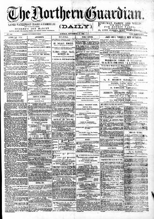 cover page of Northern Guardian (Hartlepool) published on September 18, 1893