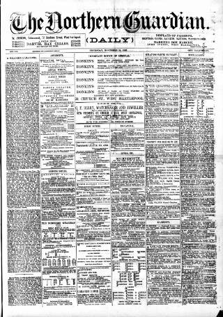 cover page of Northern Guardian (Hartlepool) published on November 30, 1893