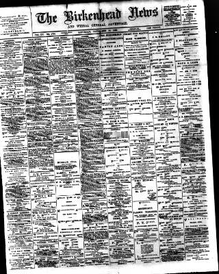 cover page of Birkenhead News published on September 18, 1897