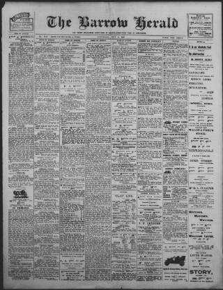 cover page of Barrow Herald and Furness Advertiser published on July 6, 1907