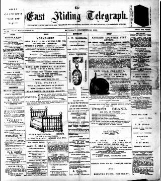 cover page of East Riding Telegraph published on December 30, 1899