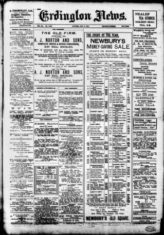 cover page of Erdington News published on July 6, 1912