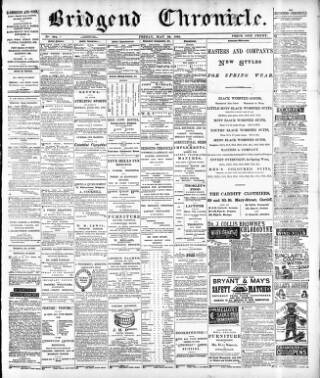 cover page of Bridgend Chronicle published on May 29, 1885