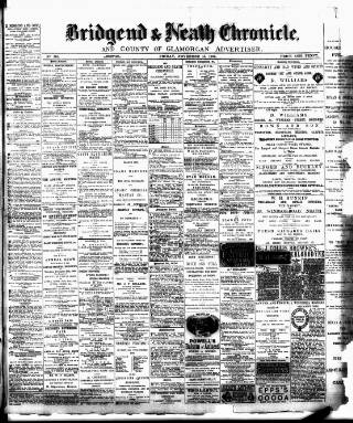 cover page of Bridgend Chronicle published on November 15, 1889