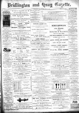 cover page of Bridlington and Quay Gazette published on July 6, 1895