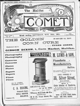 cover page of Halifax Comet published on November 30, 1901