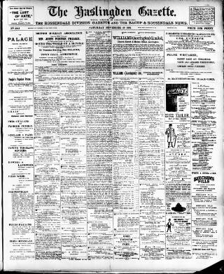 cover page of Haslingden Gazette published on November 30, 1901