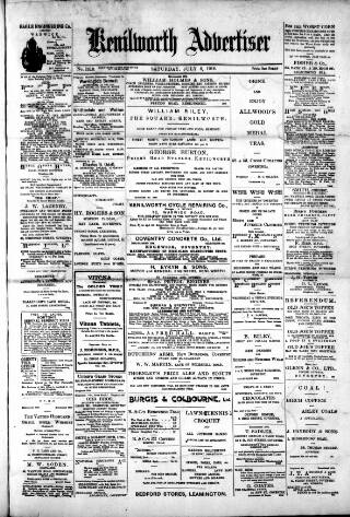 cover page of Kenilworth Advertiser published on July 6, 1912