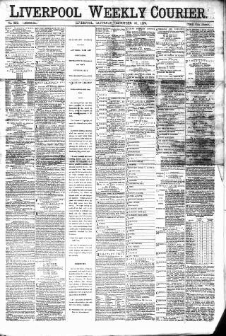 cover page of Liverpool Weekly Courier published on December 30, 1876