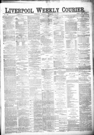 cover page of Liverpool Weekly Courier published on November 30, 1878