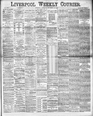cover page of Liverpool Weekly Courier published on September 18, 1886