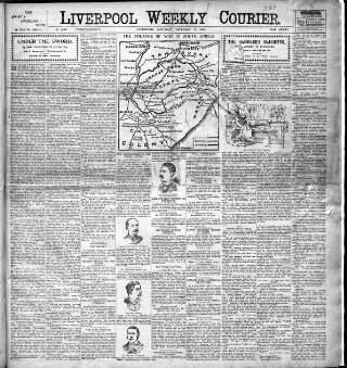 cover page of Liverpool Weekly Courier published on December 30, 1899