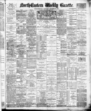 cover page of Northern Weekly Gazette published on December 30, 1893