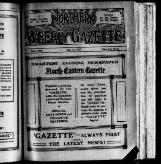 cover page of Northern Weekly Gazette published on May 29, 1937
