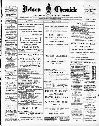 cover page of Nelson Chronicle, Colne Observer and Clitheroe Division News published on July 6, 1900