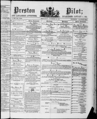cover page of Preston Pilot published on November 30, 1870