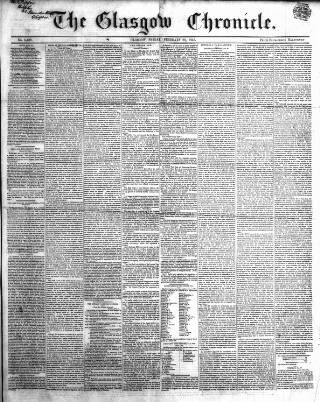 cover page of Glasgow Chronicle published on February 28, 1845