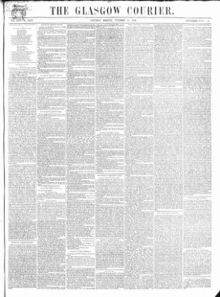 cover page of Glasgow Courier published on November 15, 1856