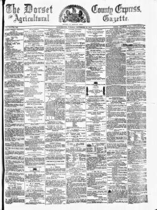 cover page of Dorset County Express and Agricultural Gazette published on November 15, 1870