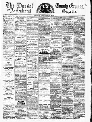 cover page of Dorset County Express and Agricultural Gazette published on February 28, 1882