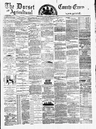 cover page of Dorset County Express and Agricultural Gazette published on September 18, 1883