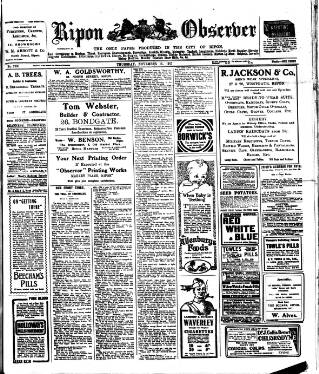 cover page of Ripon Observer published on November 15, 1917